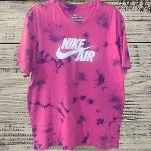 Nike Air tie dye-T-shirt-Pink/purple-Sz-Lg